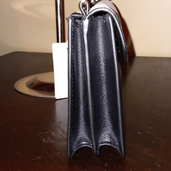 TED BAKER LONDON NWT NAVY FLORAL LEATHER CROSSBODY - Picture 6 of 11